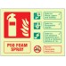 P50 Foam Spray Fire Extinguisher Identification