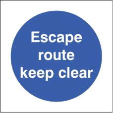 Escape Route - Keep Clear