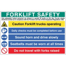 Forklift Safety Multi Message Board