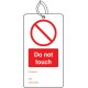 Do Not Touch - Double Sided Tags (Pack of 10)