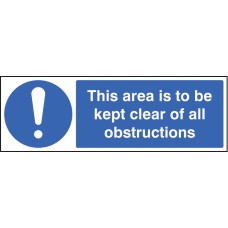 This Area Is to be Kept Clear of All Obstructions