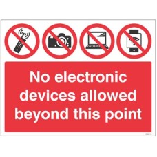 No Electronic Devices Allowed Beyond this Point 