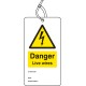 Danger - Live Wires - Double Sided Safety Tag