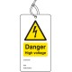 Danger - High Voltage - Double Sided Safety Tag