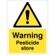 Warning - Pesticide Store