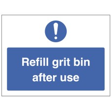 Refill Grit Bin after Use