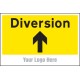 Diversion - Arrow Up / Straight On - Add a Logo - Site Saver