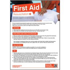 Emergency Resuscitation - First Aid Poster