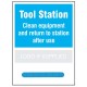 Tool Station Shadow Board with Blue Magnetic Rail