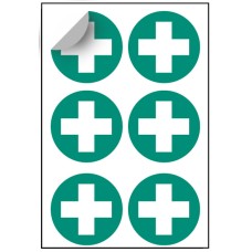 First Aid Symbol Labels (Sheet of 6)