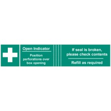 First Aid Box Tamper Labels (Pack of 50)