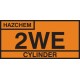 2WE Cylinder Storage Placard - Self Adhesive Vinyl