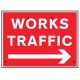 Re-Flex Sign - Works Traffic Arrow Right