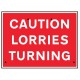 Re-Flex Sign - Caution - Lorries Turning