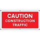 Caution - Construction Traffic - Banner with Eyelets