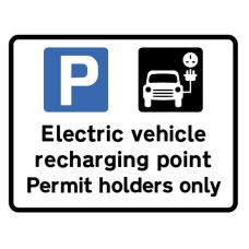 Electric Vehicle Recharging Point - Permit Holders Only - Class RA1 - Temporary