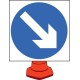 Keep Right - Cone Sign