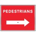 Pedestrians with Wing Nut Reversible Arrow