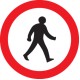 Pedestrians Prohibited - Class RA1