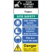 Hi Vis - Footwear - Hard Hat - Stop, Look, Listen - Multi-Message Site Safety Board