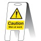 Caution - Men At Work - Lightweight Self Standing Sign