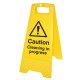 Caution - Cleaning in Progress - Self Standing Floor Sign