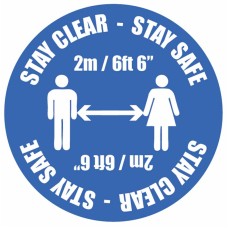 Stay Clear - Stay Safe - 2m / No Distance - Floor Graphic