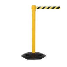 Industrial Retractable Barrier Post - 3.4m Webbing