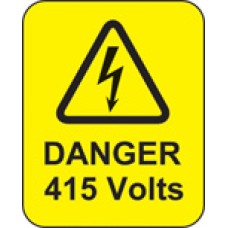 Danger - 415 Volts - Labels