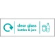 Clear Glass Bottles & Jars - WRAP Recycling Sign