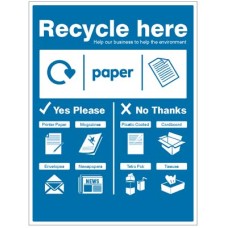 Paper - WRAP Recycle Here Sign