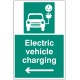 Electric Vehicle Charging Point - Left Arrow