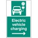 Electric Vehicle Charging Point - Right Arrow