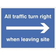 All Traffic Turn Right when Leaving Site