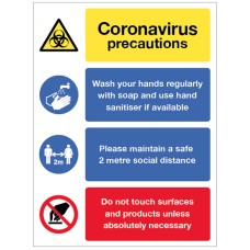 Coronavirus Precautions Multi-Message - 2m