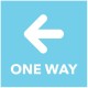 One Way - Arrow Left - Blue Floor Graphic