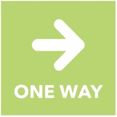 One Way - Arrow Right - Green Floor Graphic