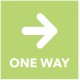 One Way - Arrow Right - Green Floor Graphic