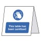 This Table has been Sanitised - Double Sided Table Card (Pack of 5)